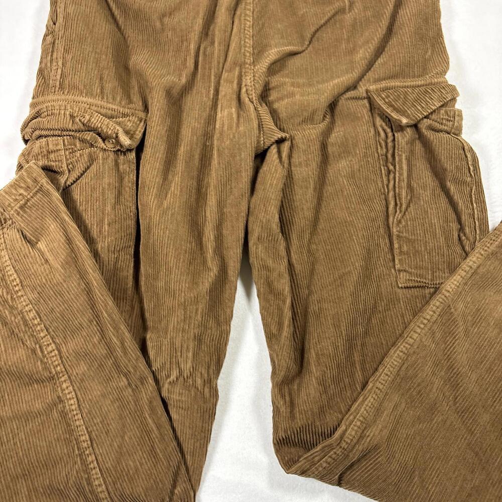 Vans Mens Pants 31 Brown Corduroy Service Cargo Loose Tapered Fit Baggy Y2K - Picture 15 of 16